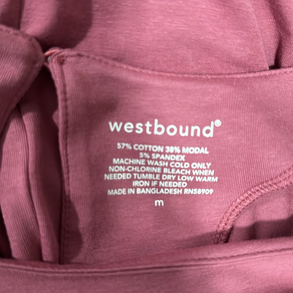 NWT! Westbound Crew Neck‎ 3/4 Sleeve Tie Front Jumpsuit - Picture 7 of 8